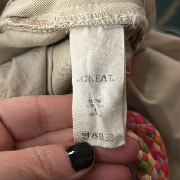 The GREAT. Tan Pant With Braided Belt 27 - Picture 9 of 10